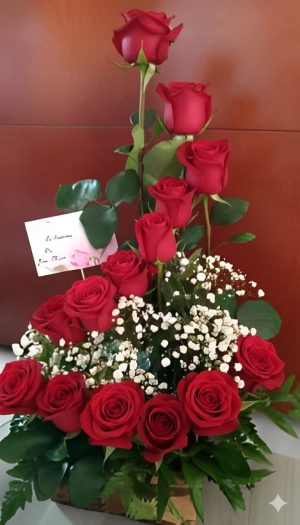 Arreglo floral 15 rosas R19