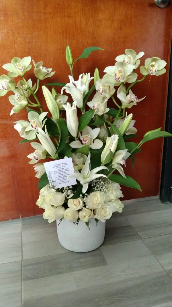 Orquídea, lirios y rosas R128 - Imagen 2