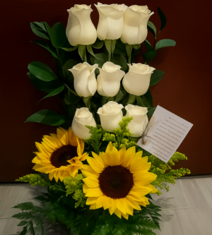 Ramo de Rosas y Girasoles en Mosquera R05 - Floristería en Mosquera Te Mando Flores.