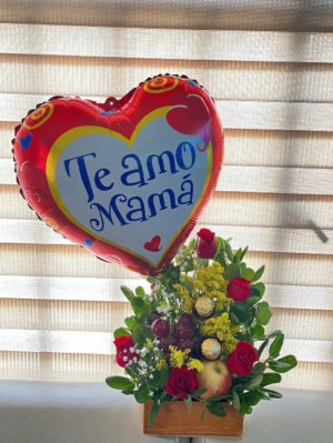 Arreglo con Fruta y 2 ferreros  R184